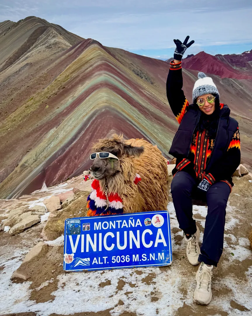 High-altitude hike in the Andes